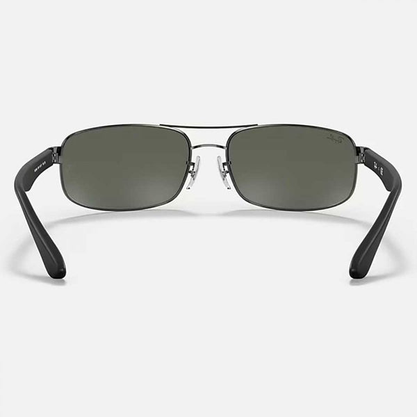 Ray-Ban RB3445 Polished Gunmetal Steel With Classic G-15 Green Lenses