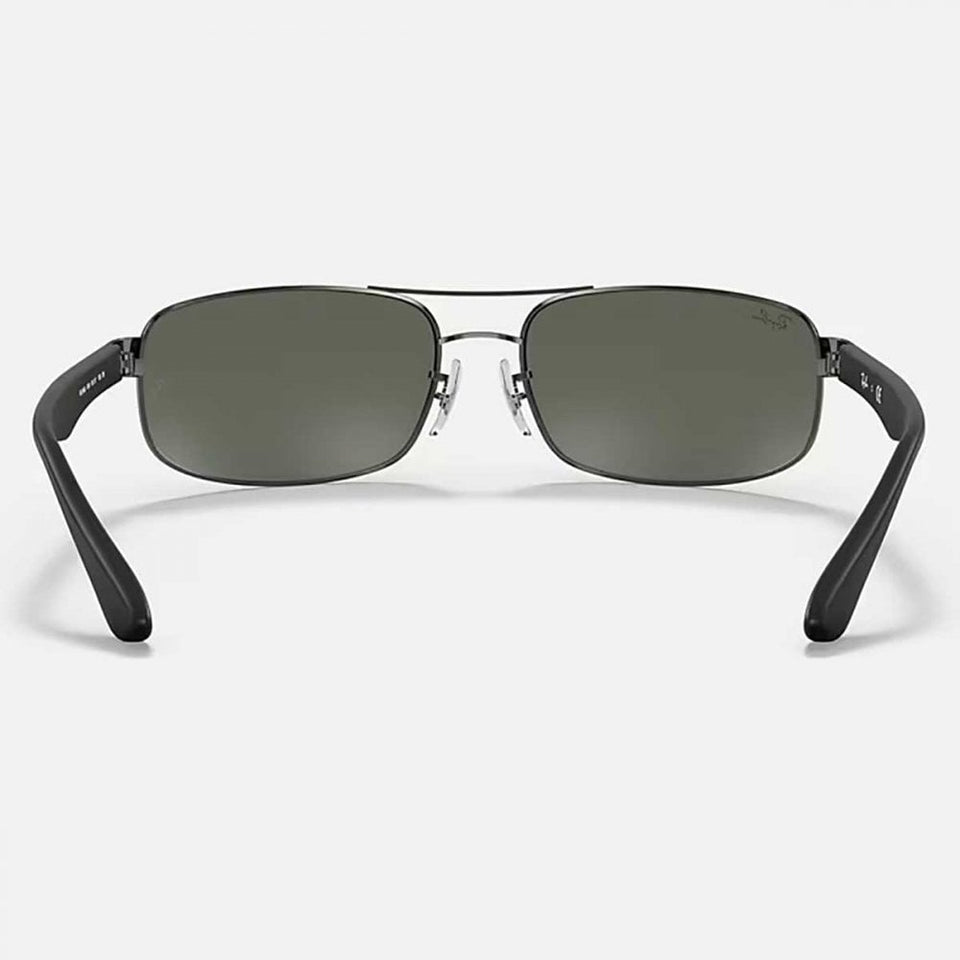 Ray-Ban RB3445 Polished Gunmetal Steel With Classic G-15 Green Lenses
