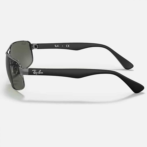 Ray-Ban RB3445 Polished Gunmetal Steel With Classic G-15 Green Lenses