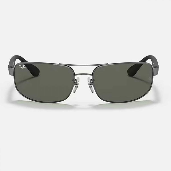 Ray-Ban RB3445 Polished Gunmetal Steel With Classic G-15 Green Lenses