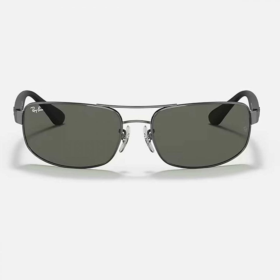 Ray-Ban RB3445 Polished Gunmetal Steel With Classic G-15 Green Lenses
