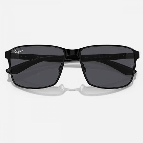 Ray-Ban RB3721 Polished Black On Black With Dark Grey Lenses