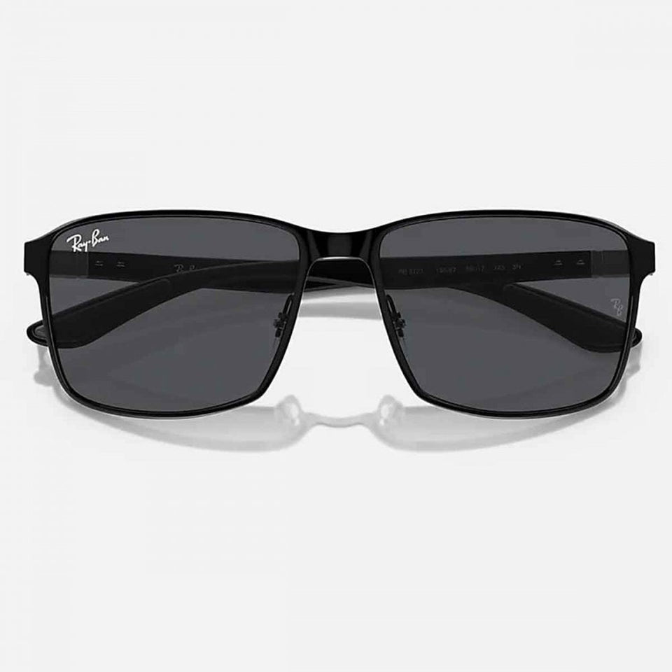 Ray-Ban RB3721 Polished Black On Black With Dark Grey Lenses