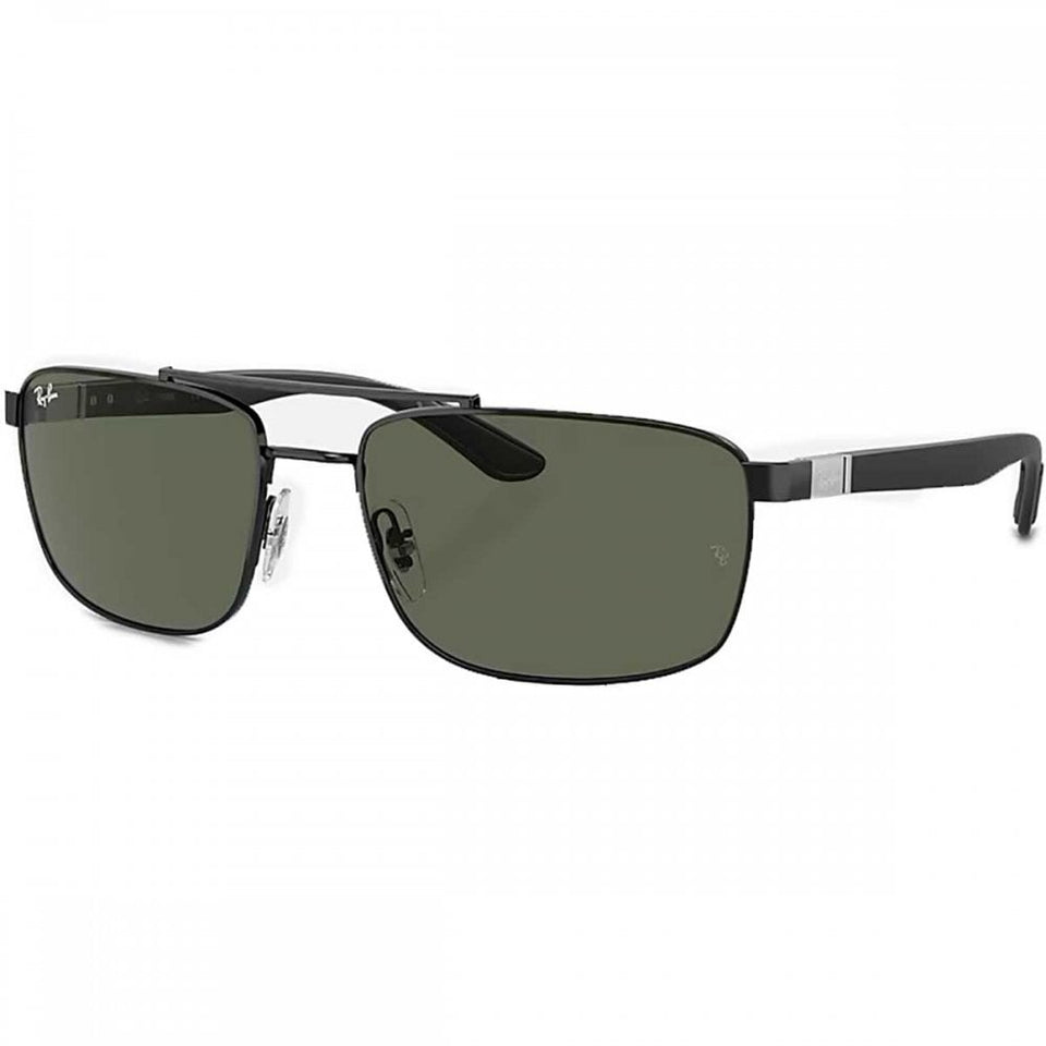 Ray-Ban RB3737 Polished Black With Classic Dark Green Lenses