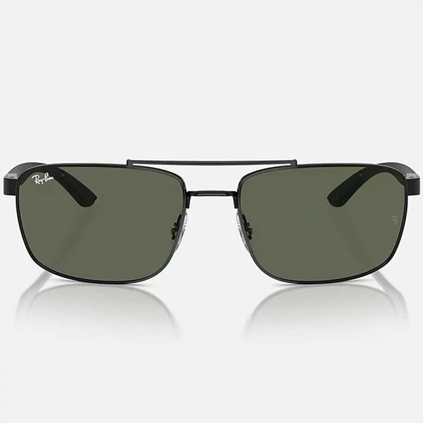 Ray-Ban RB3737 Polished Black With Classic Dark Green Lenses