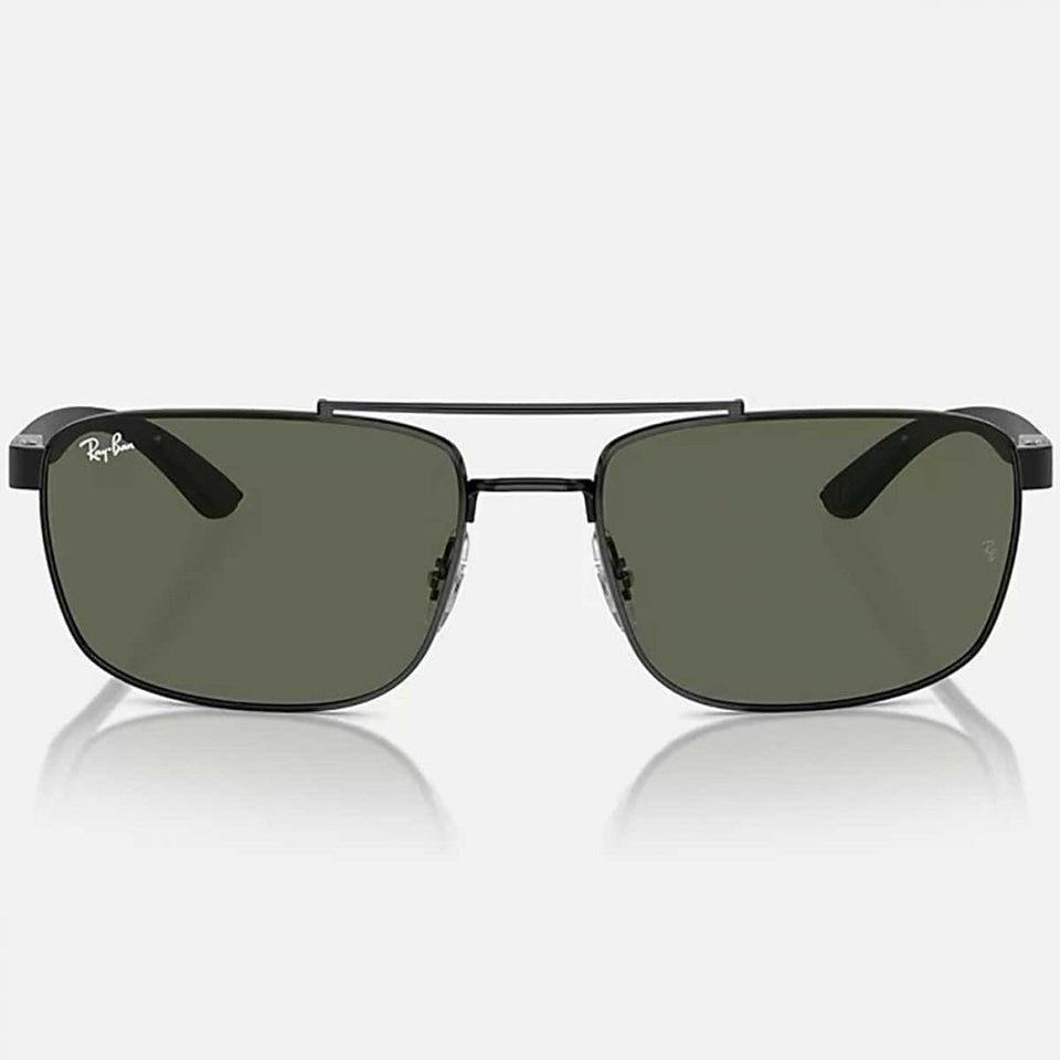 Ray-Ban RB3737 Polished Black With Classic Dark Green Lenses