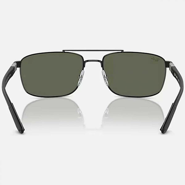 Ray-Ban RB3737 Polished Black With Classic Dark Green Lenses