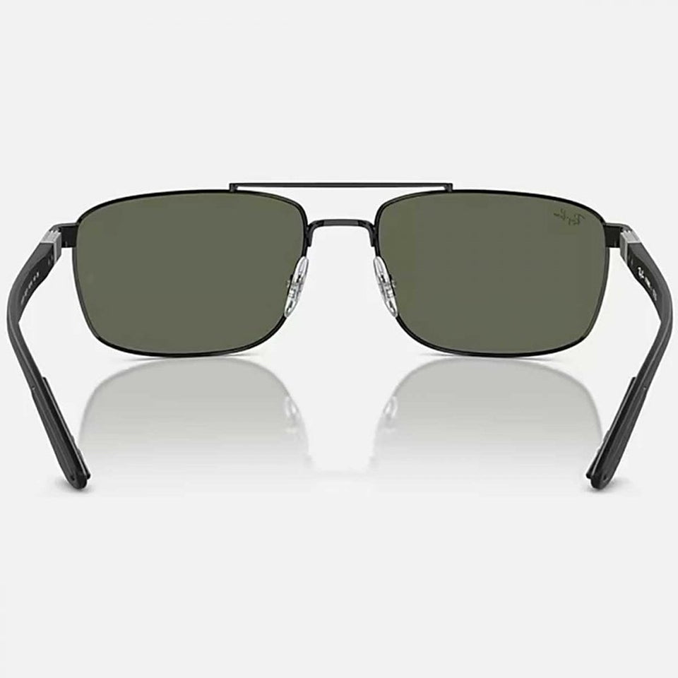 Ray-Ban RB3737 Polished Black With Classic Dark Green Lenses