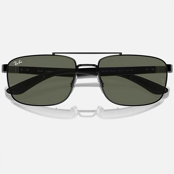 Ray-Ban RB3737 Polished Black With Classic Dark Green Lenses