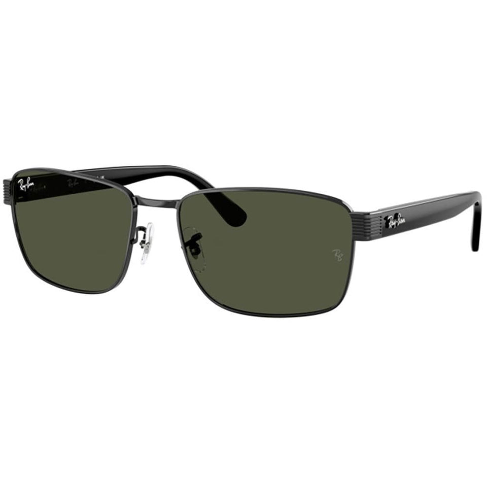 Ray-Ban RB3750 Polished Black With Green Lenses