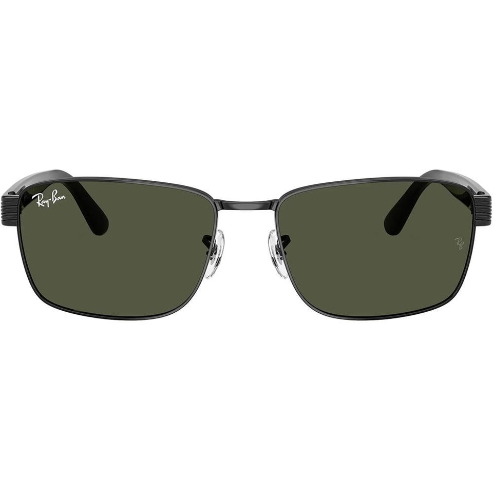 Ray-Ban RB3750 Polished Black With Green Lenses