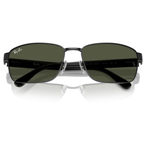 Ray-Ban RB3750 Polished Black With Green Lenses