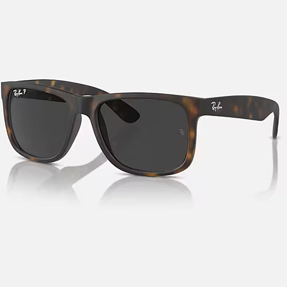 Ray-Ban RB4165 JUSTIN Matte Havana With Solid Dark Grey Lenses