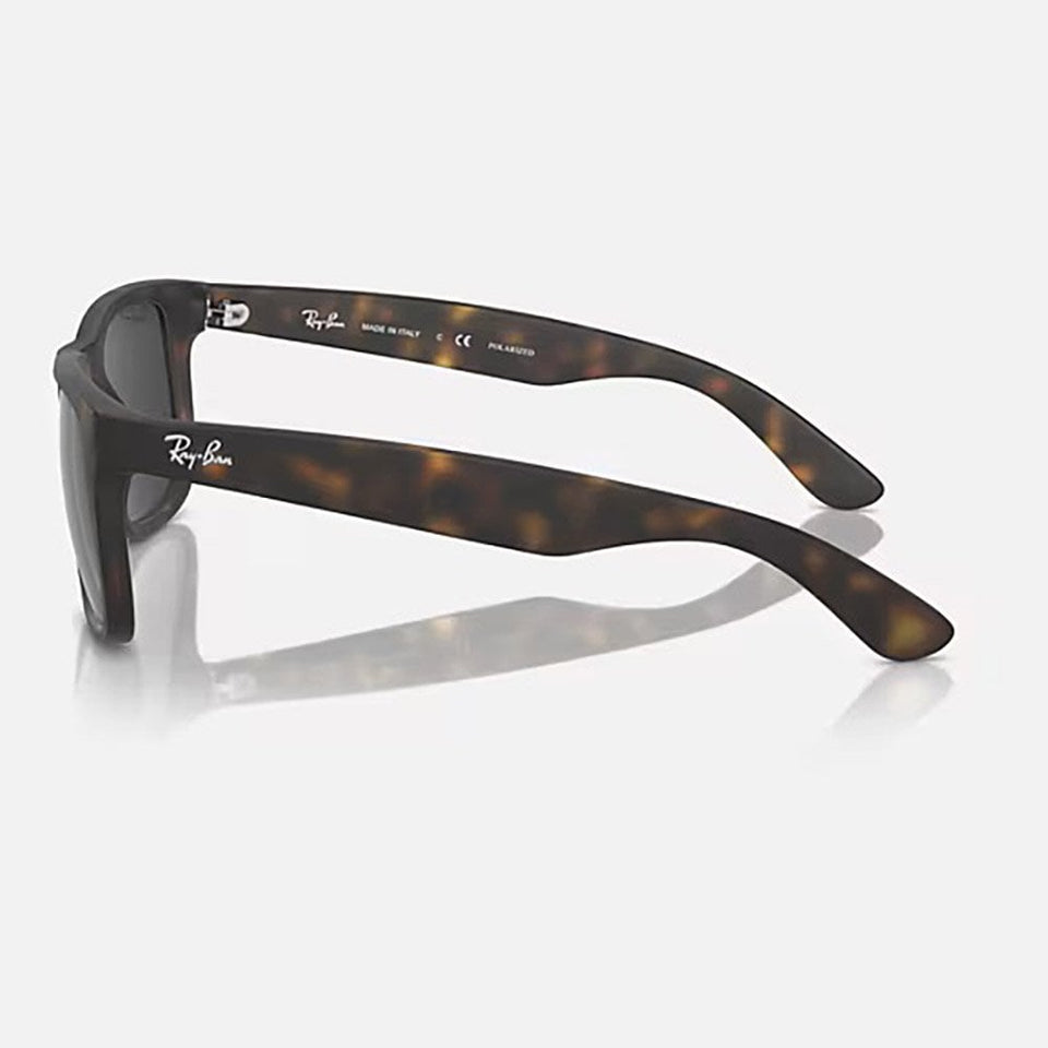 Ray-Ban RB4165 JUSTIN Matte Havana With Solid Dark Grey Lenses