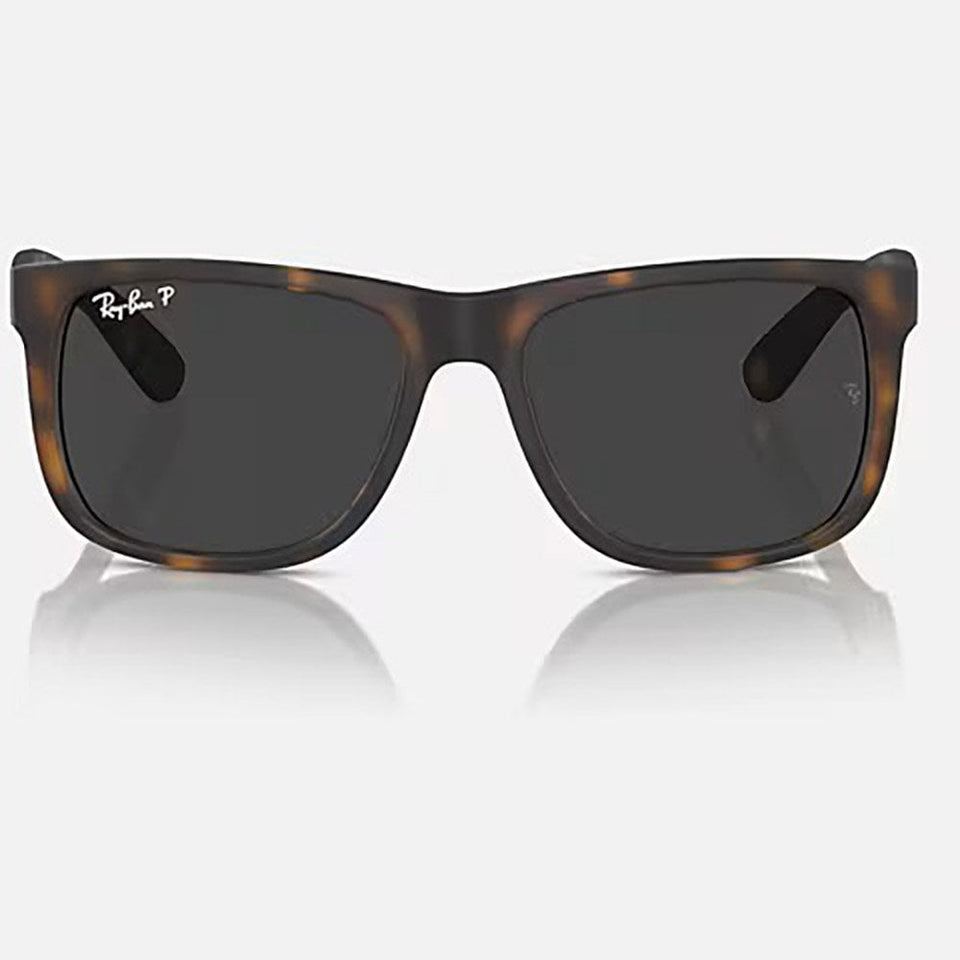 Ray-Ban RB4165 JUSTIN Matte Havana With Solid Dark Grey Lenses