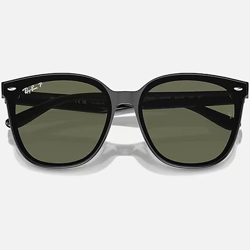 Ray-Ban RB4423D Polished Black With Dark Green Lenses