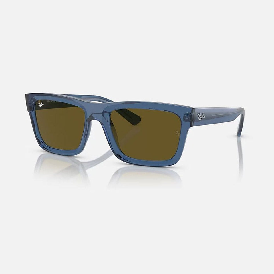 Ray-Ban WARREN BIO-BASED Polished Transparent Dark Blue With Classic Dark Brown Lenses