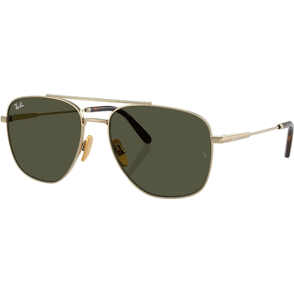 Ray-Ban WILLIAM Polished Arista Gold With Green Lenses