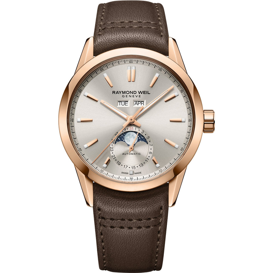 Raymond Weil Freelancer Rose Gold PVD 40mm Automatic Moonphase Men's Watch