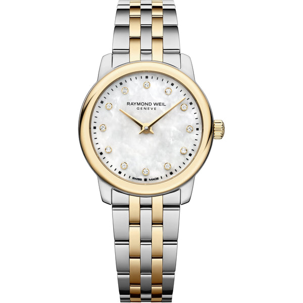 Raymond Weil Ladies Toccata Classic 24mm Diamond Set Mother of Pearl Two-Tone Watch