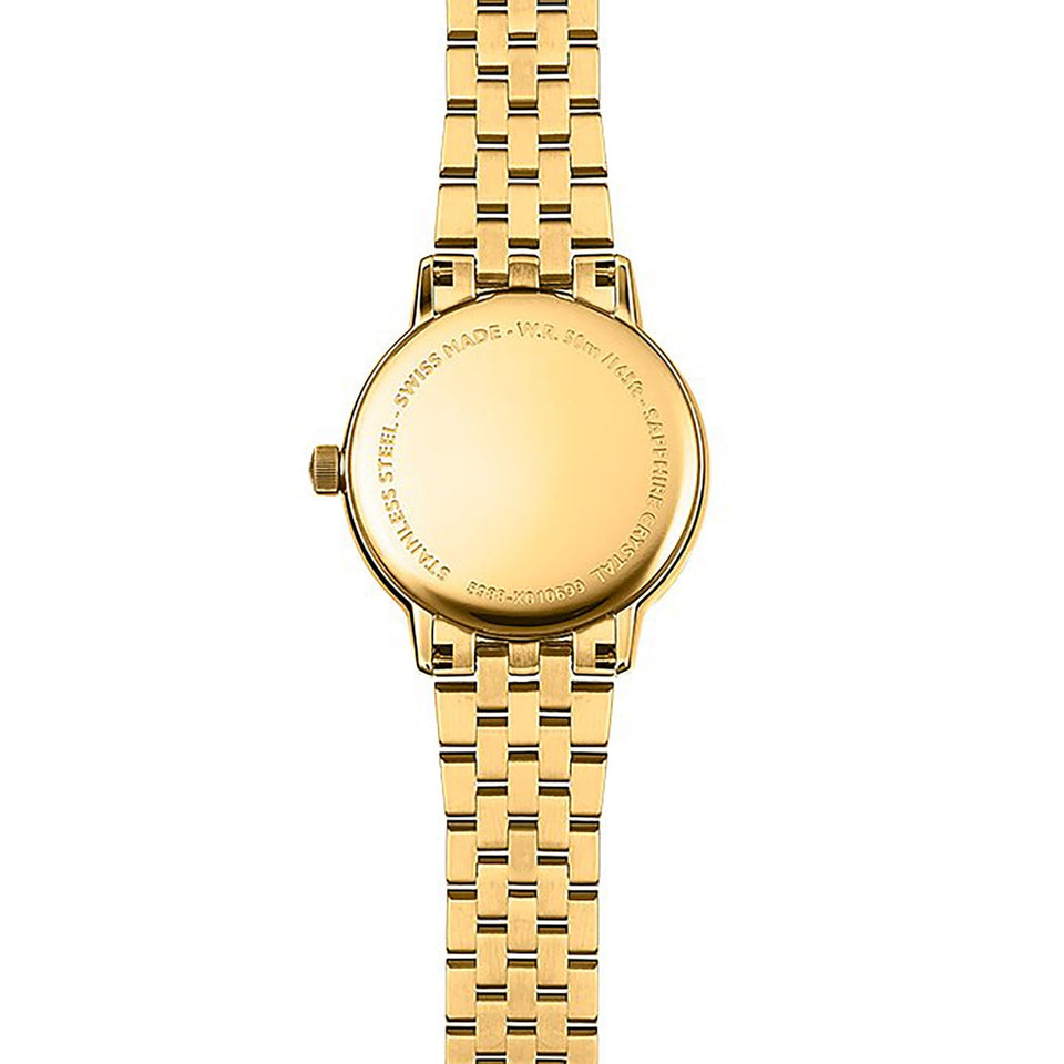 Raymond Weil Ladies Toccata Classic 29mm Mother of Pearl Diamond Set Gold Tone Watch