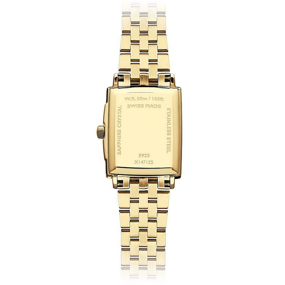 Raymond Weil Ladies Toccata Square Gold Tone 22mm Champagne Dial Watch