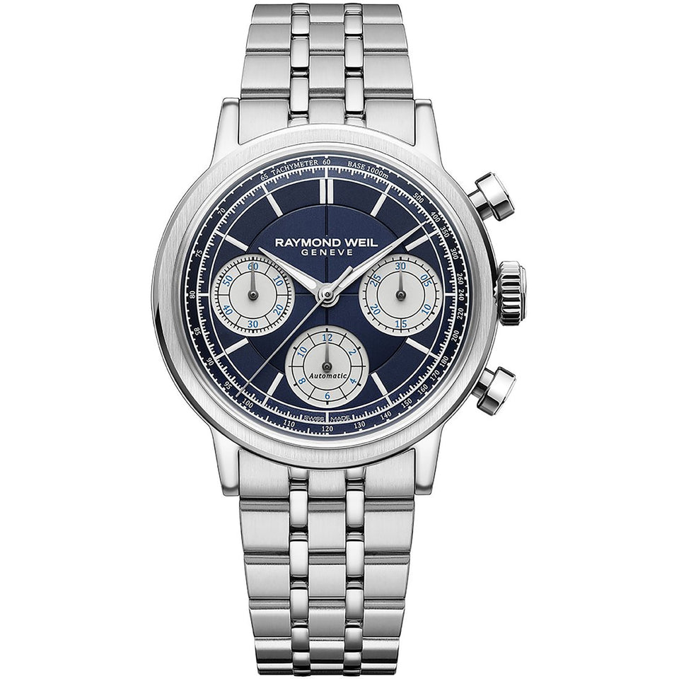 Raymond Weil Millesime Tri-Compax Chronograph Men's Blue Dial Automatic Watch