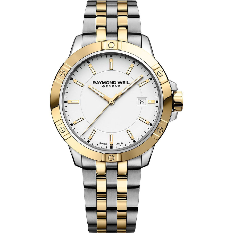 Raymond Weil Tango Men's 41mm White Dial Two-Tone Watch