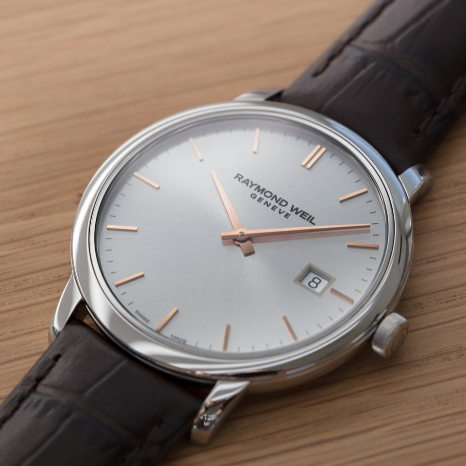 Raymond Weil Toccata Classic Men's 40mm Silver Dial Brown Strap Watch