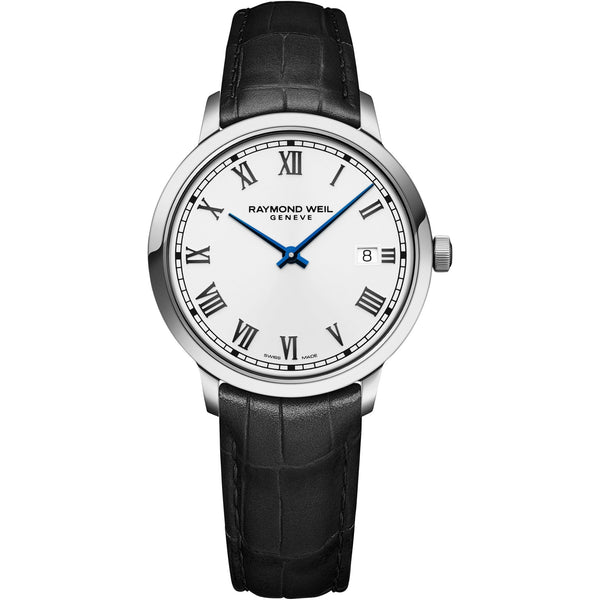 Raymond Weil Toccata Classic Men's 40mm White Dial Black Strap Watch