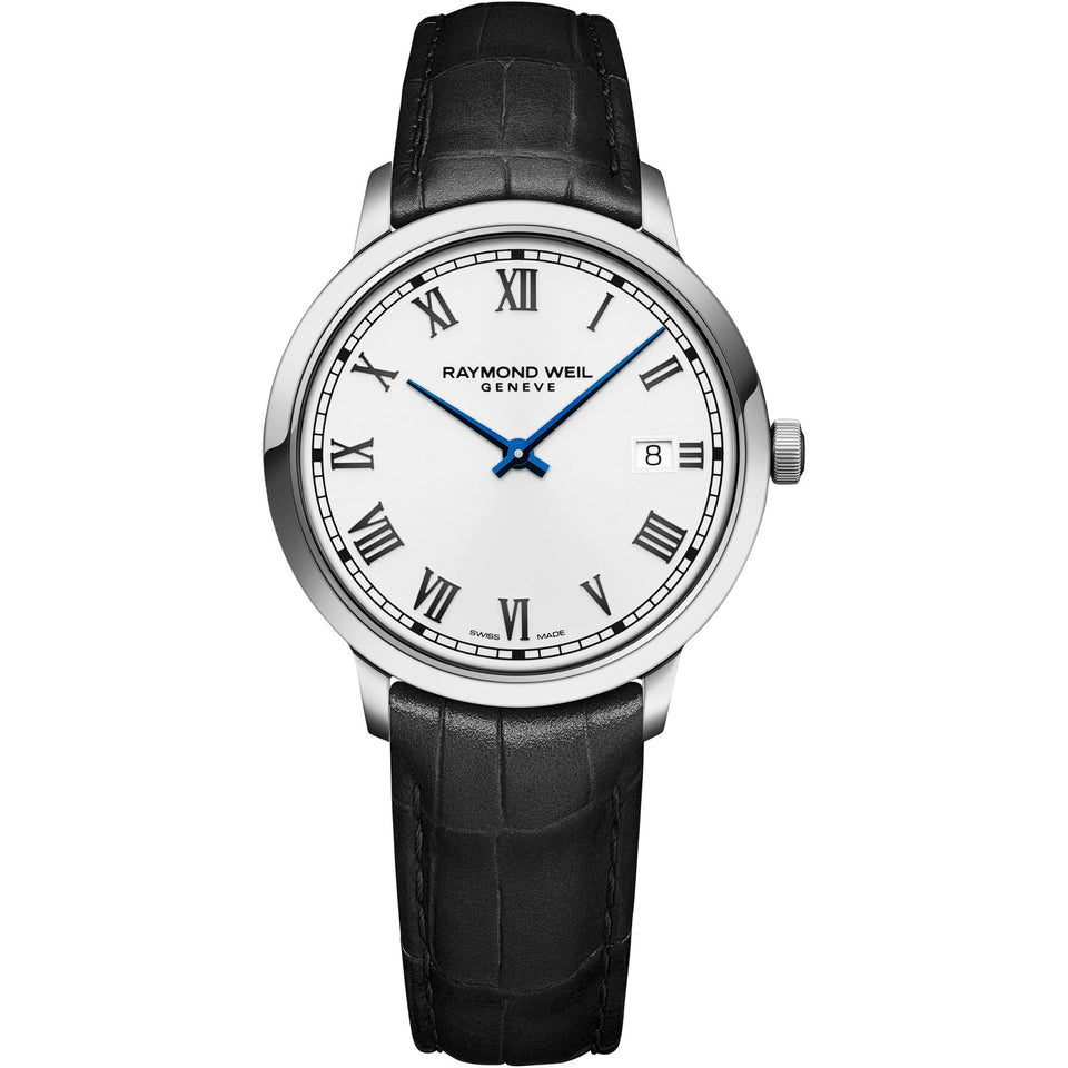 Raymond Weil Toccata Classic Men's 40mm White Dial Black Strap Watch