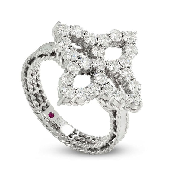 Roberto Coin 18ct White Gold Large Princess Ring