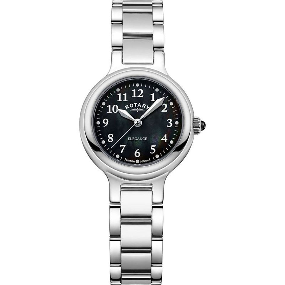 Rotary Ladies' Elegance Black Mother Of Pearl Watch