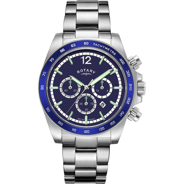 Rotary Men's Henley 41mm Blue Dial Chronograph Watch