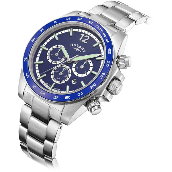 Rotary Men's Henley 41mm Blue Dial Chronograph Watch