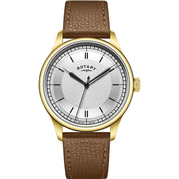 Rotary Men's Traditional 40mm Brown Leather Strap Watch