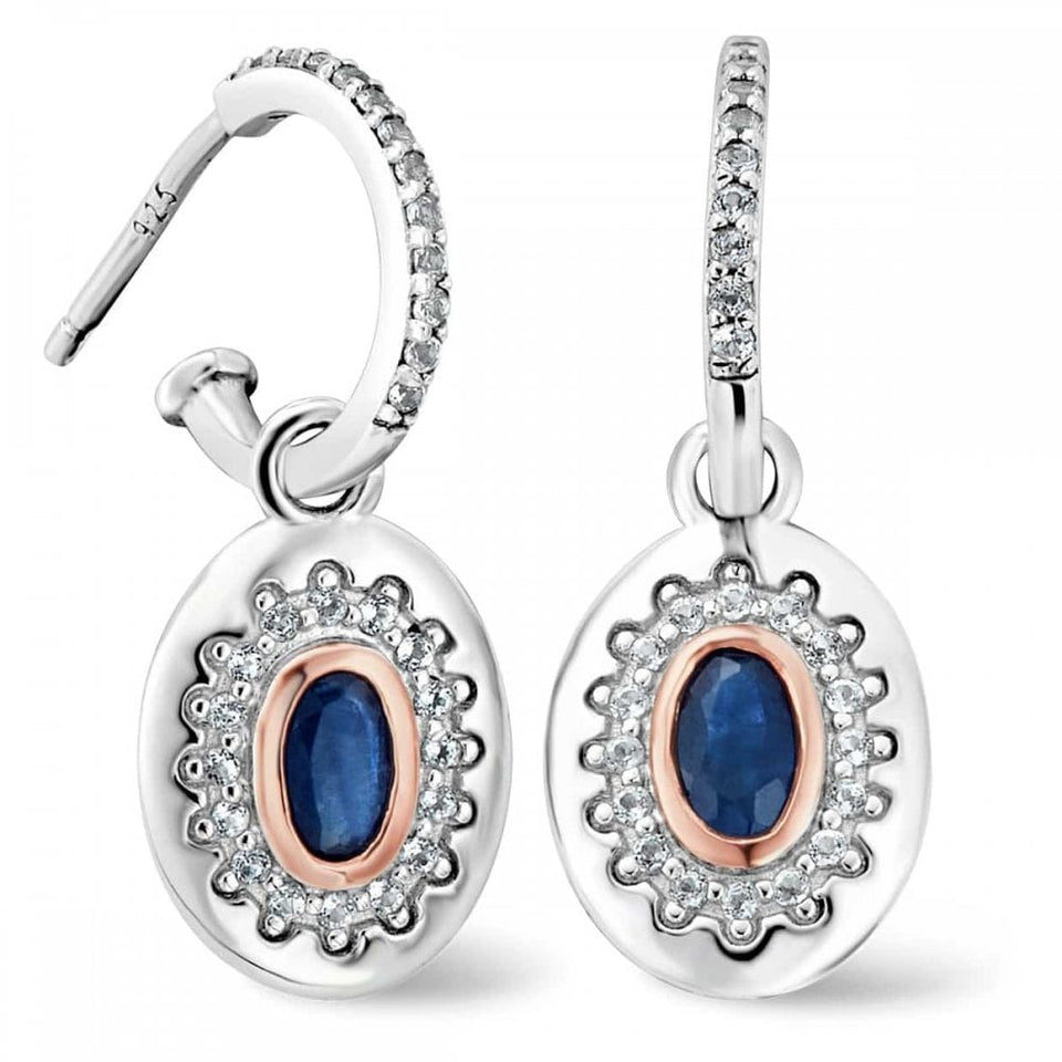 Clogau Royal Clogau Silver Diana Earrings with Sapphire