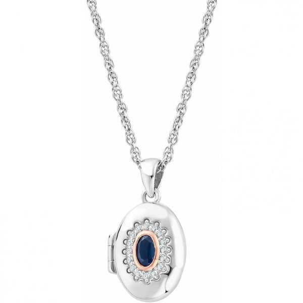 Clogau Royal Clogau Silver Diana Locket with Sapphire