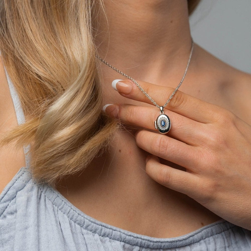 Clogau Royal Clogau Silver Diana Locket with Sapphire