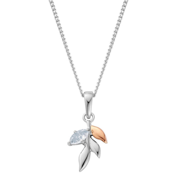 Clogau Royal Clogau® Sterling Silver Leaf Pendant with Topaz