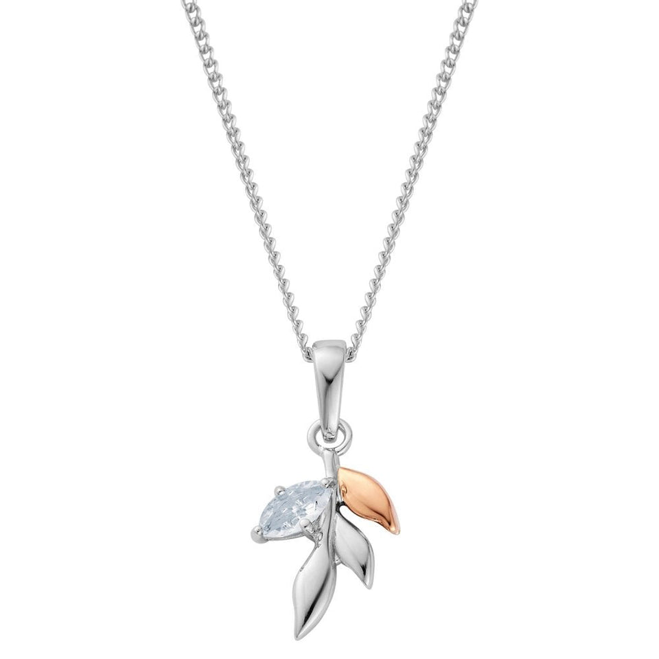 Clogau Royal Clogau® Sterling Silver Leaf Pendant with Topaz