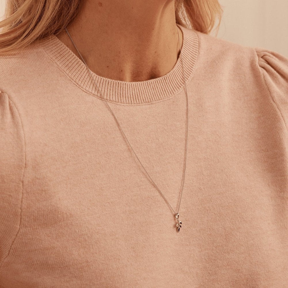 Clogau Royal Clogau® Sterling Silver Leaf Pendant with Topaz