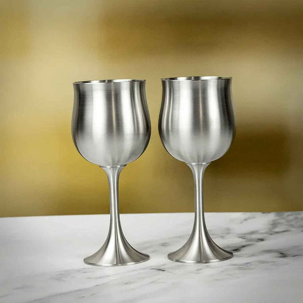 Royal Selangor Wine Goblets Wooden Gift Box