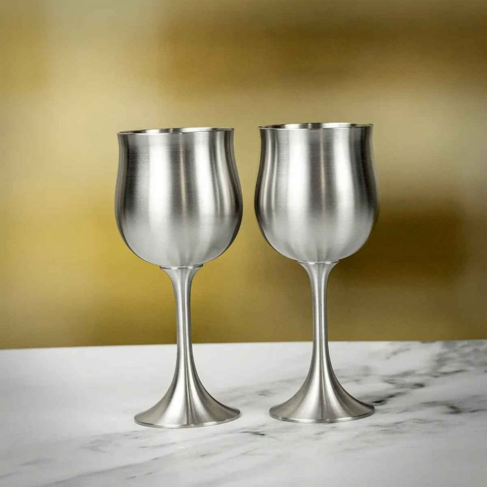 Royal Selangor Wine Goblets Wooden Gift Box