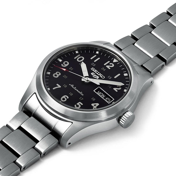 Seiko 5 Sports Men's Sports Military Field Black Dial Automatic Watch