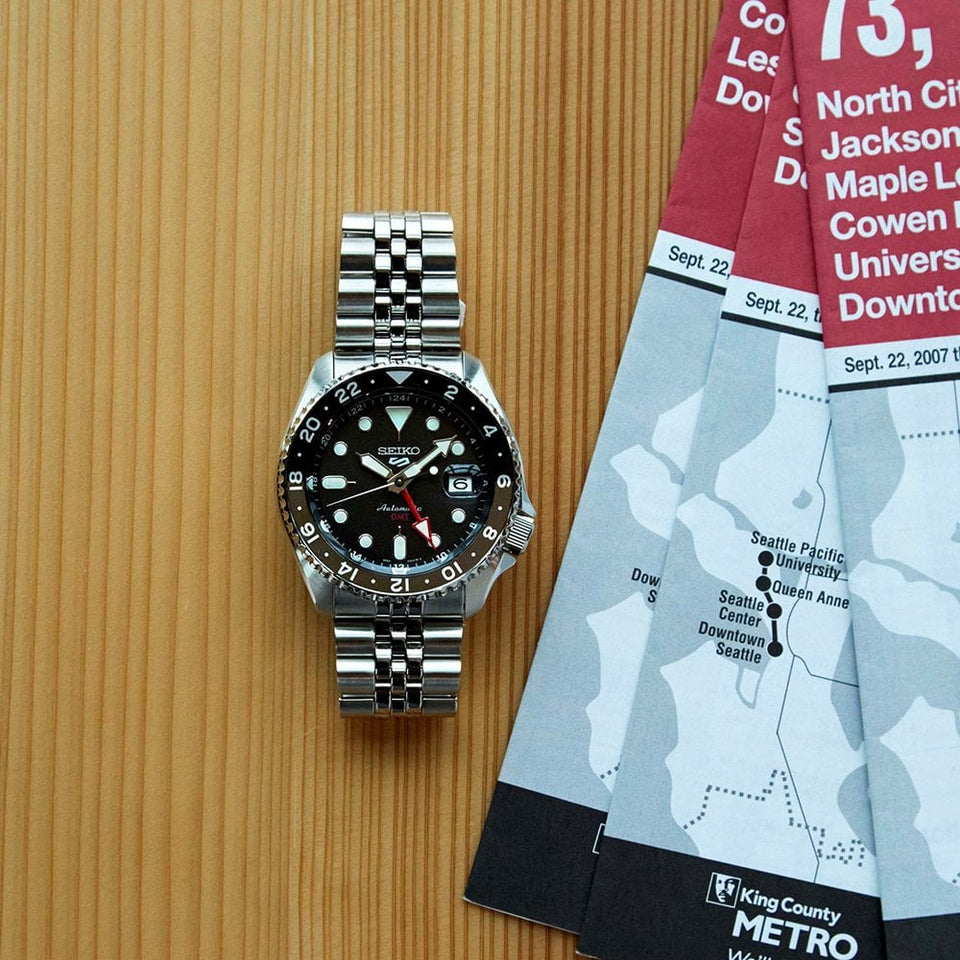 Seiko 5 Sports 'Black Grape' GMT SKX Re-interpretation 42.5mm Watch