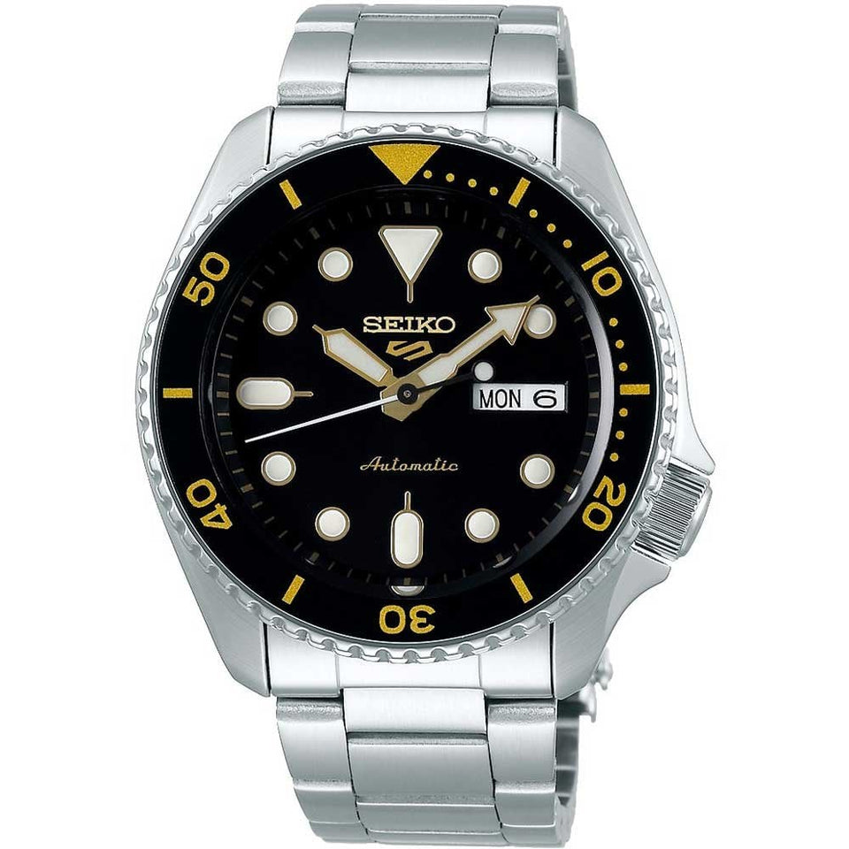 Seiko 5 Sports Men's Black Dial Automatic Watch
