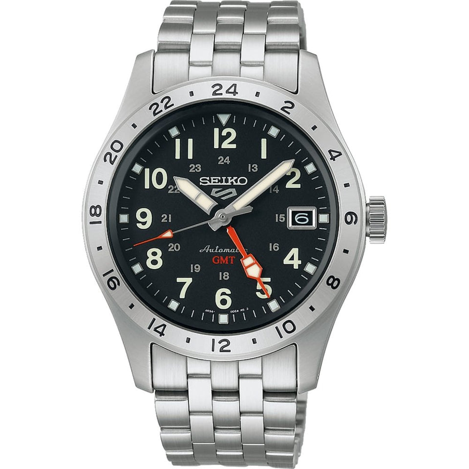 Seiko 5 Sports Men's Field ‘Deploy’ Mechanical GMT Watch