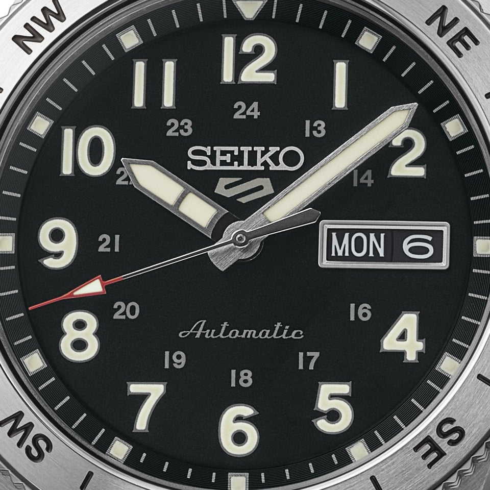 Seiko 5 Sports Men's Field In Camo Black Dial Bracelet Watch