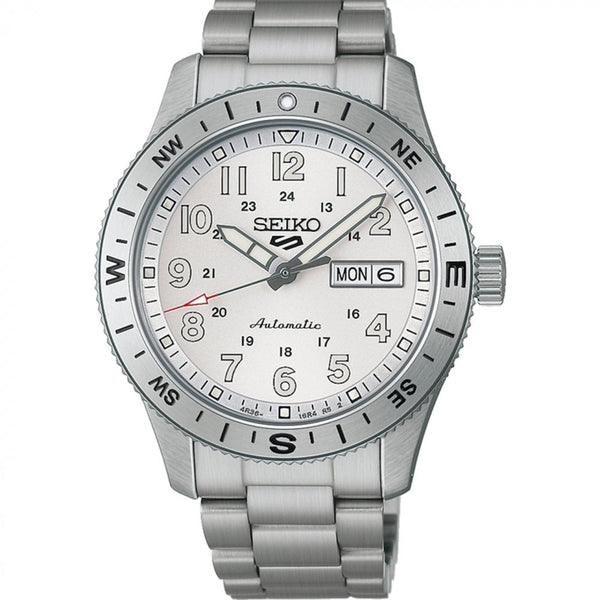 Seiko 5 Sports Men's Field In White Ensign Automatic Bracelet Watch